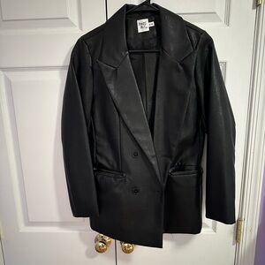 Princess Polly Faux-Leather Blazer
